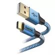 Kép 1/3 - Adatkábel HAMA Reflective USB/USB-C 1,5m kék