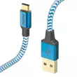 Kép 2/3 - Adatkábel HAMA Reflective USB/USB-C 1,5m kék