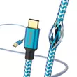 Kép 3/3 - Adatkábel HAMA Reflective USB/USB-C 1,5m kék