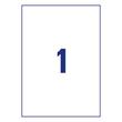 Kép 3/5 - Etikett AVERY L7784-25 210x297mm laser víztiszta átlátszó 25 címke/doboz 25 ív/doboz