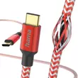 Kép 1/2 - Adatkábel HAMA Reflective USB-C 1,5m piros