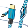 Kép 1/2 - Adatkábel HAMA Reflective USB-C 1,5m kék