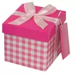 Kép 1/2 - Ajándékdoboz rózsaszín/fehér  Gift Box 10x10x10xcm UTOLSÓ DARABOK
