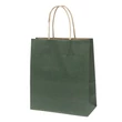 Kép 2/2 - Dísztasak CREATIVE Classic Simple M 22x25x10 cm kraft egyszínű sötétzöld sodort füles