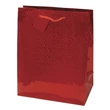Kép 2/2 - Dísztasak CREATIVE Special Hologram L 26x32x12 cm egyszínű piros sodort füles