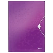 Kép 1/2 - Gumis mappa LEITZ Wow A/4 műanyag lila