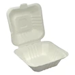Kép 1/2 - Papírdoboz eldobható hamburgeres KOMP cukornád lebomló 15x15x7cm natúr 125 darabos