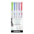 Kép 1/4 - Szövegkiemelő kétvégű ZEBRA Mildliner cool & refined 1,4-4,0 mm 5 darabos