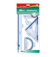 Vonalzó készlet Keyroad 30 cm  4 db/bliszter  