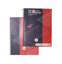 Spirálfüzet Fűzfői A/4 80 Lapos Duo vonalas-kockás