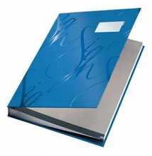 Aláírandókönyv LEITZ A/4 karton 18 részes kék