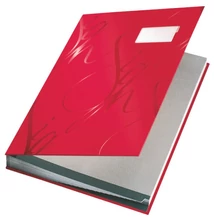 Aláírandókönyv LEITZ A/4 karton 18 részes piros