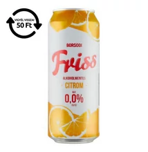 Alkoholmentes sör BORSODI Friss citrom 0,0% 500 ml DRS