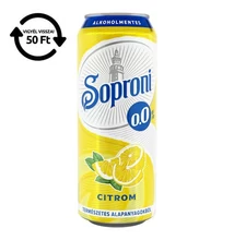Alkoholmentes sör SOPRONI citrom 0,0% 500 ml DRS