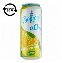 Alkoholmentes sör SOPRONI körte-citrom 0,0% 500 ml DRS