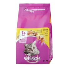Állateledel száraz WHISKAS macskáknak csirke 1,4 kg