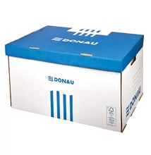 Archiváló konténer dobozoknak DONAU  555x370x315 mm felfelé nyíló tetővel kék