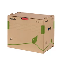 Archiváló konténer iratrendezőnek ESSELTE Eco 427x343x305 mm előre nyíló tetővel barna