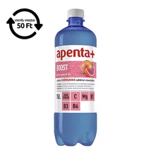 Ásványvíz szénsavas APENTA+ Boost pink grapefruit ízű 0,75L DRS