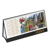 Asztali naptár képes CSÍZIÓ álló fehér lapos idézetes bőr hatású Öko hátlap fekete 2026.