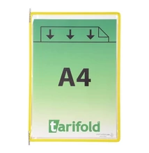 Bemutatótábla DJOIS A/4 álló felül nyitott sárga 10 darabos