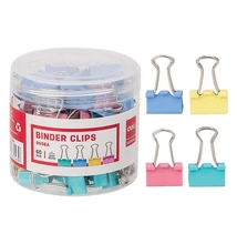 Binder csipesz DELI 15 mm színes 60 darabos