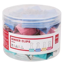 Binder csipesz DELI 32 mm színes 24 darabos