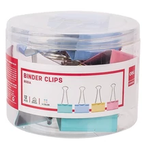 Binder csipesz DELI 51 mm színes 12 darabos