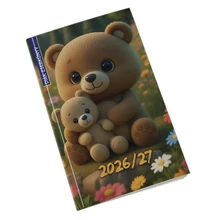 Diák zsebkönyv REALSYSTEM papírborító 125x205mm mackó 2026-2027