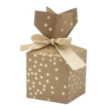 Díszdoboz CREATIVE csillagos-pöttyös 7x7 cm 2 darabos