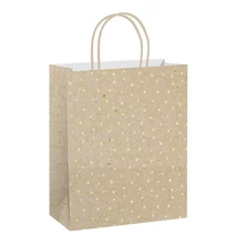 Dísztasak CREATIVE ECO Special Plus M 18x23x10 cm kraft fóliás apró mintás sodort füles