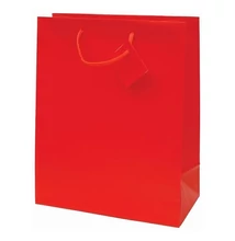 Dísztasak CREATIVE Special Simple L 26x32x12 cm egyszínű piros zsinórfüles