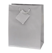 Dísztasak CREATIVE Special Simple S 11cm x 13cm x 6 cm egyszínű ezüst zsinórfüles