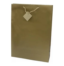 Dísztasak CREATIVE Special Simple XL 33x46x10 cm egyszínű arany zsinórfüles