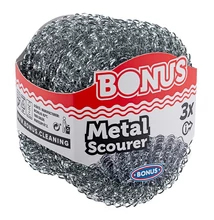 Edénysúroló BONUS fém dörzsi párna 8x8x1,4cm 3 darabos