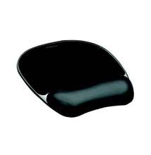 Egéralátét géltöltésű csuklótámasszal FELLOWES Crystal Gel fekete