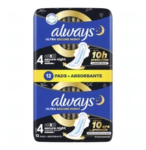 Egészségügyi betét ALWAYS Sensitive ultra extra night duo 12 darabos
