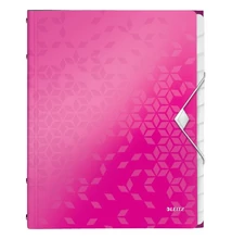 Előrendező LEITZ Wow A/4 PP 12 részes rózsaszín