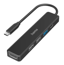 Elosztó HUB HAMA USB 3.2 + USB 3.2/2xUSB 2.0/HDMI/USB Type-C