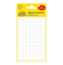 Etikett AVERY 3175 jelölőpont 8mm fehér 416 darabos