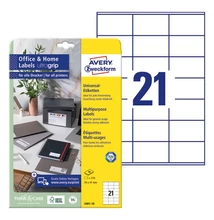 Etikett AVERY 3481-10 70x41mm univerzális 240 címke/doboz 10 ív/doboz