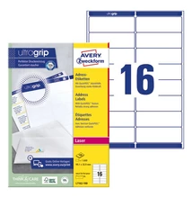 Etikett AVERY L7162-100 99,1x33,9mm univerzális 1600 címke/doboz 100 ív/doboz