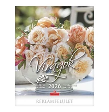 Falinaptár CSG 300x340mm álló Virágok 2026.