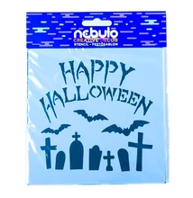 Festősablon NEBULO műanyag lap halloween temető