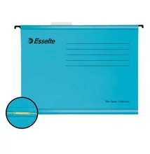 Függőmappa ESSELTE Classic A/4 karton gyorslefűző szerkezettel újrahasznosított kék 10 darabos