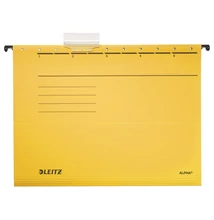 Függőmappa LEITZ Alpha Standard A/4 karton sárga 25 darabos