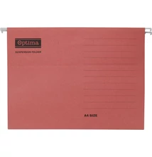 Függőmappa OPTIMA A/4 karton piros 25 darabos