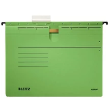 Függőmappa gyorsfűző szerkezettel LEITZ Alpha A/4 karton zöld 25 darabos