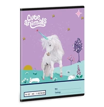 Füzet vonalas ARS UNA A/5 32 lapos 16-32 2. osztályos Cute Animals-Unicorn