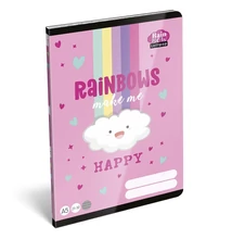Füzet vonalas LIZZYSULI A/5 32 lapos 21-32 4-8.osztályos Lollipop Rainbow